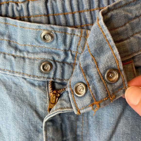 Vintage 1977 Levis 685 Bell Bottom Jeans 32x32 Orange Tab Talon 42 Zipper SF 207 - Picture 13 of 15